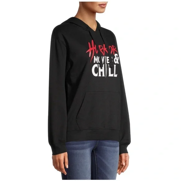 Horror movies & chill Junior Hoodie NWOT - Picture 2 of 4